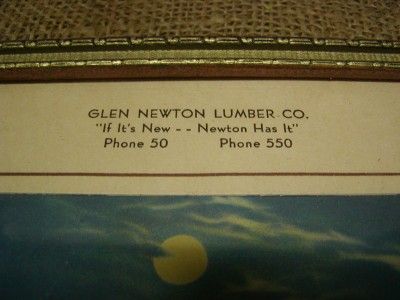 Vintage Newton Iowa Lumber Thermometer Sign Antique Old  