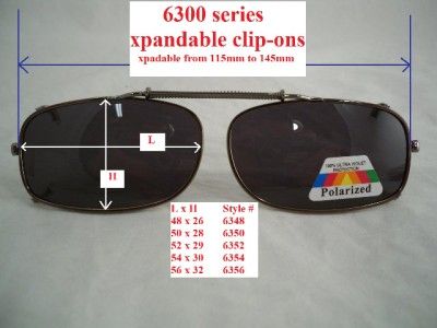 XPANDABLE CLIP ON POLARIZED UV400 SUNGLASSES 6300 NEW  