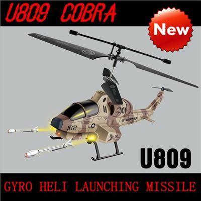 U809 Cobra Launching Missile 3.5 Channel with Gyroscope/ RC Combat 