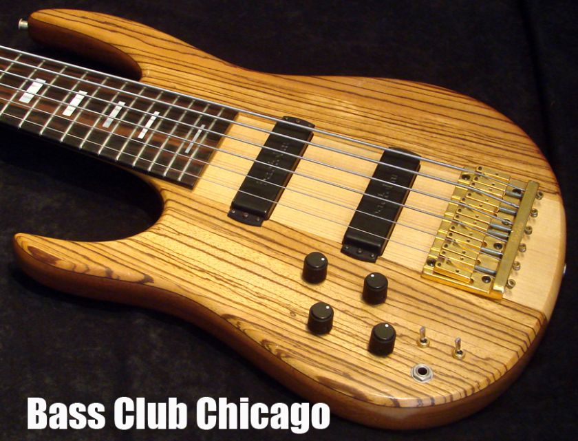 Fodera Anthony Jackson Contrabass 6 string Lefty Zebrawood  