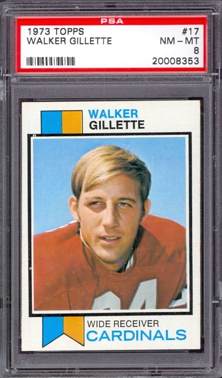 1973 Topps #17 Walker Gillette Cardinals PSA 8 *297593  