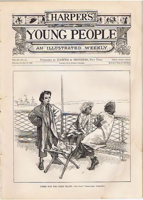 Harpers Young People 10/17/1883 Coney Island Palmer Cox  
