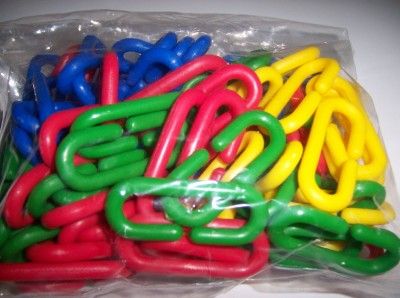 ASSORTED COLOR CHAIN PLASTIC LINKS TEACHER SCHOOL CHILD  