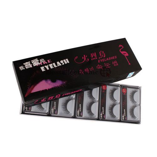 Pro 10 Pairs Cross Fake False Eyelashes Eye Lash  