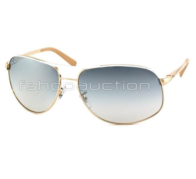 RAY BAN RB 3387 077/7B 64 Gold White Gradient Mens Womens Aviator 