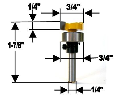 pc 1/4 SH 1/4Blade Dado Planer Pattern Router Bit  