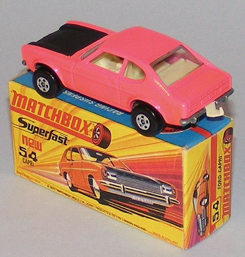 Matchbox Superfast #54 Ford Capri DAYGLO PINK NEAR MIB  