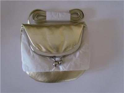 Hobo International Metallic GOLD KISS/LOCK Purse  