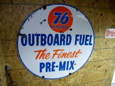 Original Union 76 Porcelain Sign Gas Motor Oil Route 66 California 