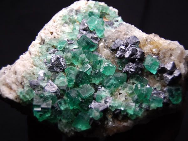 Emerald Green Fluorite w/Galena, Rogerley, England  