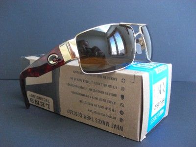 NEW Costa Del Mar Drago Polarized Sunglasses CR 39 400 Lens Gold/Dark 