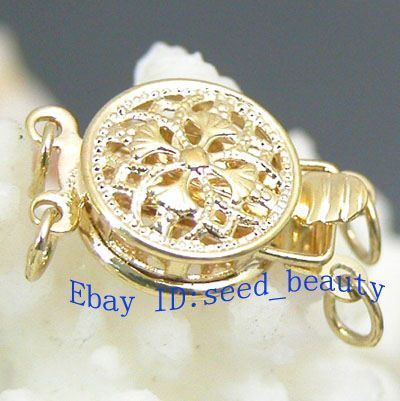 Filigree Yellow 14K Gold Filled Jewelry Clasp 9mm  