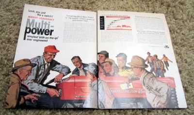 1962 Massey Ferguson MF 65 Tractor Original Color Ad  