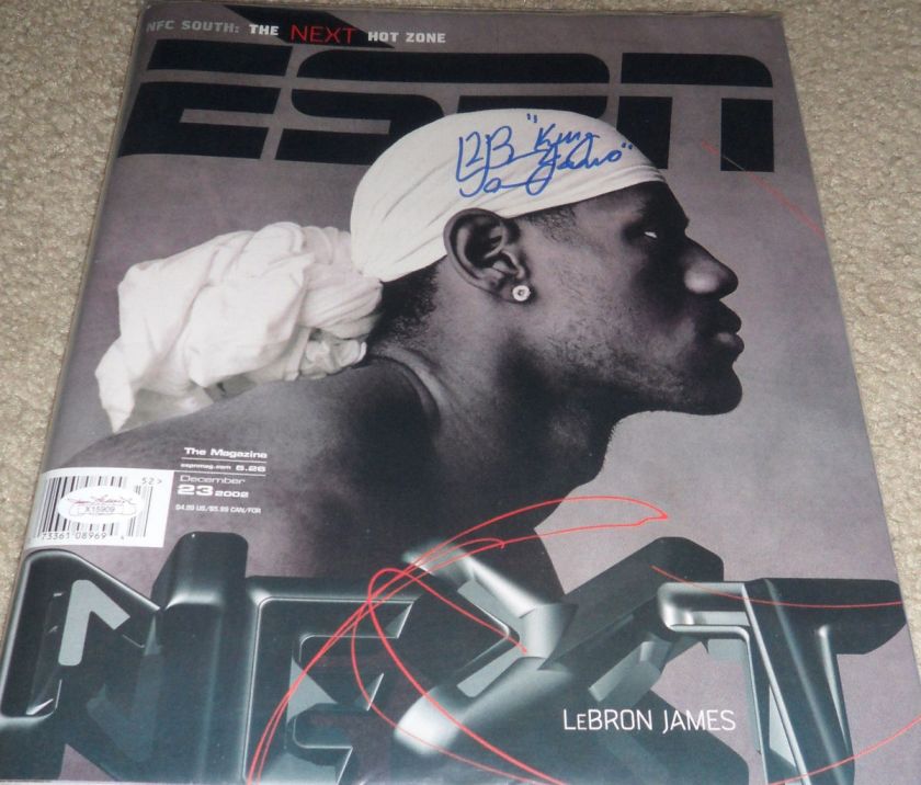 LEBRON KING JAMES SIGNED ESPN MAGAZINE EXACT PROOF FULL JSA AUTH 