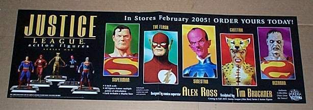 ALEX ROSS JLA JUSTICE LEAGUE OF AMERICA DC ACTION FIGURES POSTER 