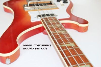   4001 BASS GUITAR 1975 LEFT HANDED LEFTIE FIREGLO WITH CASE  