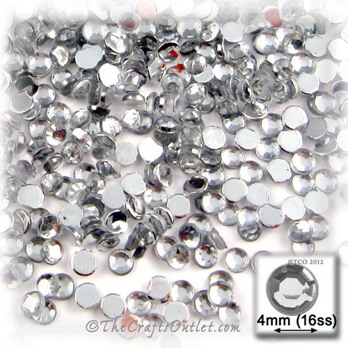 288pc Flatback Acrylic Rhinestones 4mm   16ss Multi Assortment  