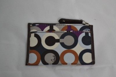   New MADISON GRAPHIC OPTIC SIGNATURE MINI SKINNY 46723 Coin Key Wallet