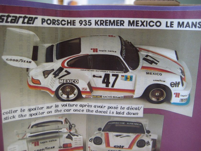 Starter (France) Porsche 935 Kremer/Mexico 143 Resin Kit NIB  
