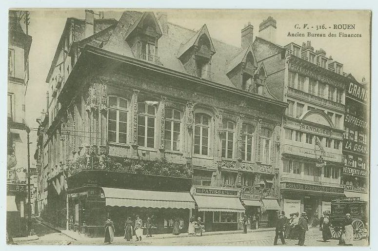 B0406 ROUEN FRANCE LES ENVIRONS DE BUREAU DES FINANCES c1910  