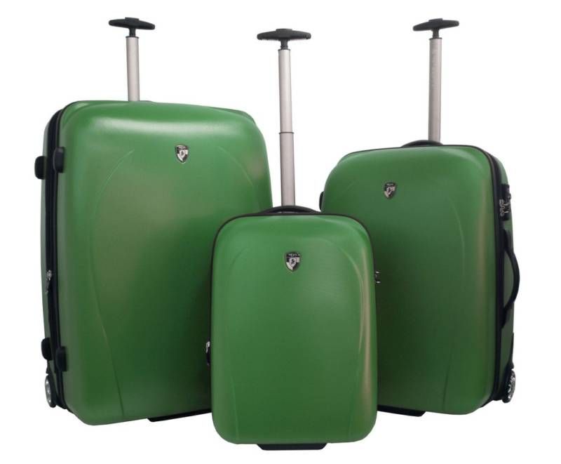 Heys USA Xcase XL 3 PC Epanandable Luggage Set Army GRN  