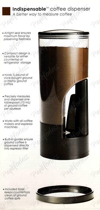 Zevro AirTight Ground Coffee Storage & Dispenser Black  