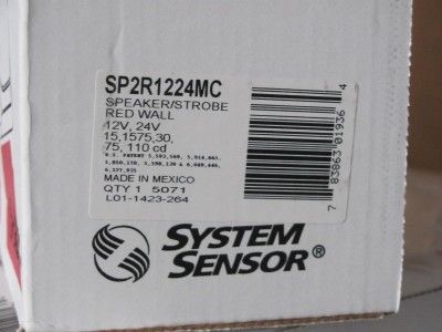 SPECTRA ALERT SP2R1224MC FIRE ALARM STROBE SPEAKER  