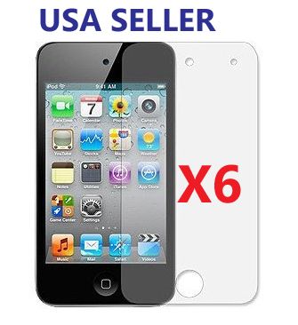 6X Clear LCD Screen Protector for iPod Touch 4G 4th Gen  