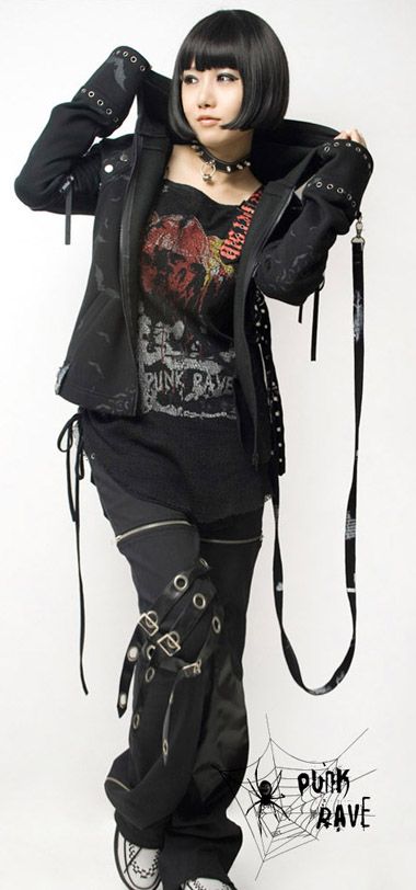 visual kei punk gothic lolita rock fashion bat printed top jacket with 