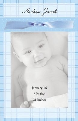 NEW Gartner Baby Boy Photo Announcement Kit 50ct NIB  