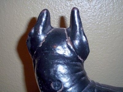 Vintage Hubley Boston Terrier Dog Cast Iron Door Stop  