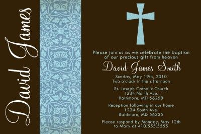 Personalized Baptism or Communion Invitation  