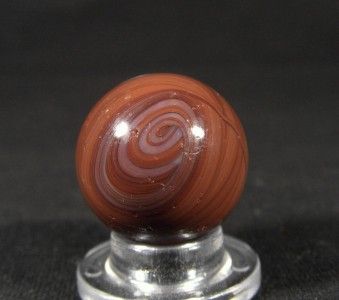 VINTAGE M.F. CHRISTENSEN OXBLOOD BRICK MARBLE 11/16 w/ Fantastic 9 