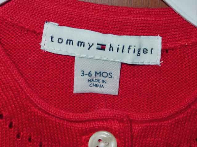 TOMMY HILFIGER GIRLS SWEATER & HAT SET SIZE 6 9 MO NWT  