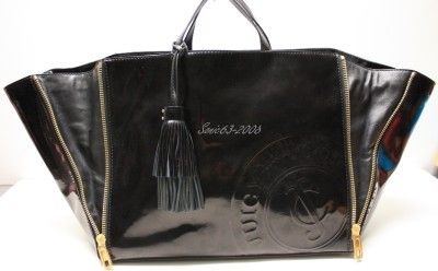 JUICY COUTURE Patent Leather Tassel Travel Bag   NWOT  