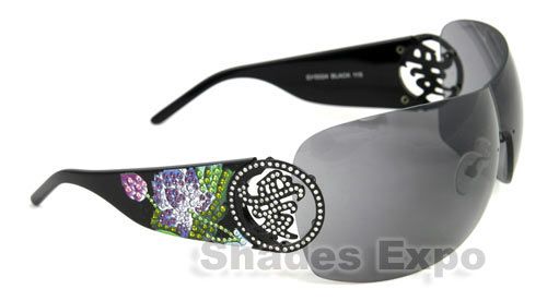 NEW ED HARDY SUNGLASS EHS 024 BLACK BEYONCE EHS024 AUTH  