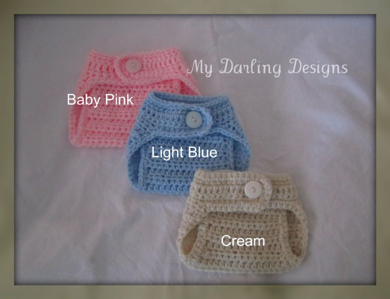 Crochet Diaper cover 18 colors Newborn photo prop 0 3m  