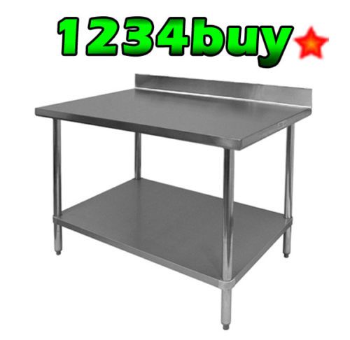 24x30 All Stainless Steel Work Table w/ Backsplash NSF  