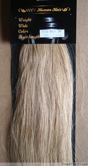 New 20 Human Hair Extensions I Tip 100S 50g Blonde #27  