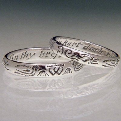 Poesy ring in thy brest my heart doth rest Sterling  