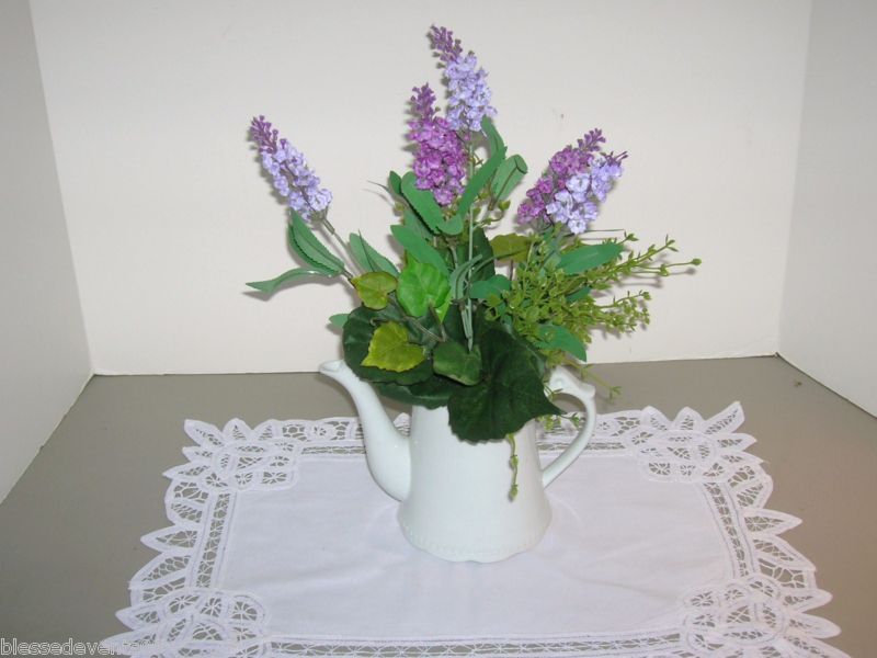 ONE 14 LAVENDER TEAPOT FLORAL ARRANGEMENT by RAZ  