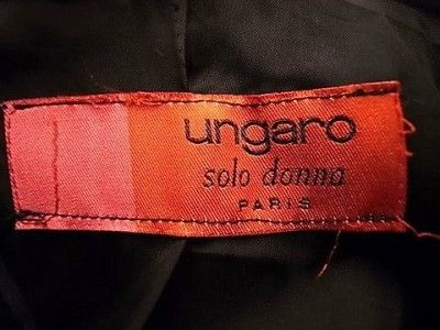 VINTAGE Ungaro Solo Donna Paris Black 80% wool/ 20% angora long coat M 