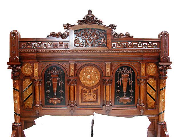 Piece Walnut Victorian Bedset by Thomas Brooks  