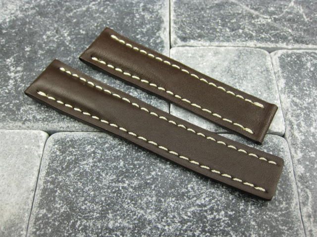 22mm CALF Leather Deployment Strap for BREITLING Band  