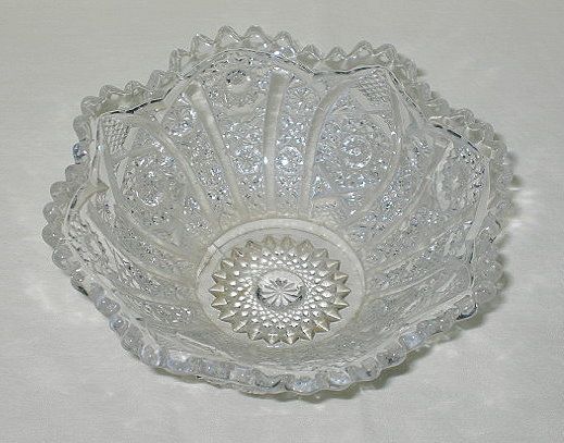 Imperial Glass Daisy & Button Footed Dessert Bowl  