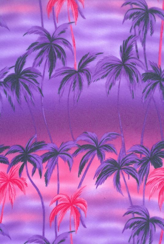 New Palm Trees print on Sheer Poly fabric 60W  