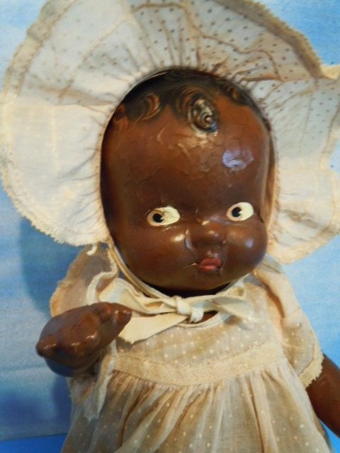 1940s 12 Black Composition Baby Original  