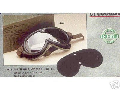 Goggles, Sun, Wind, Dust, U.S. Military  