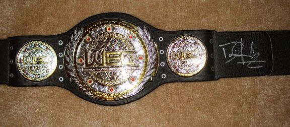 Dominick Cruz Signed WEC Championship Belt Exact PROOF  