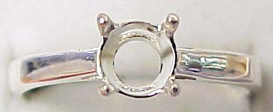 Sz.5 NOTCHED 925 STERLING SILVER 7mm RING MOUNT #R782  